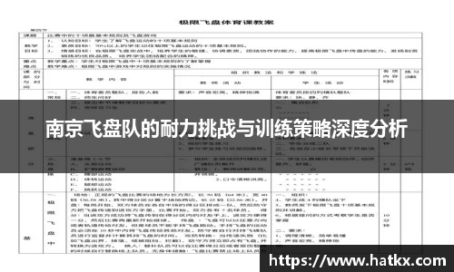 南京飞盘队的耐力挑战与训练策略深度分析